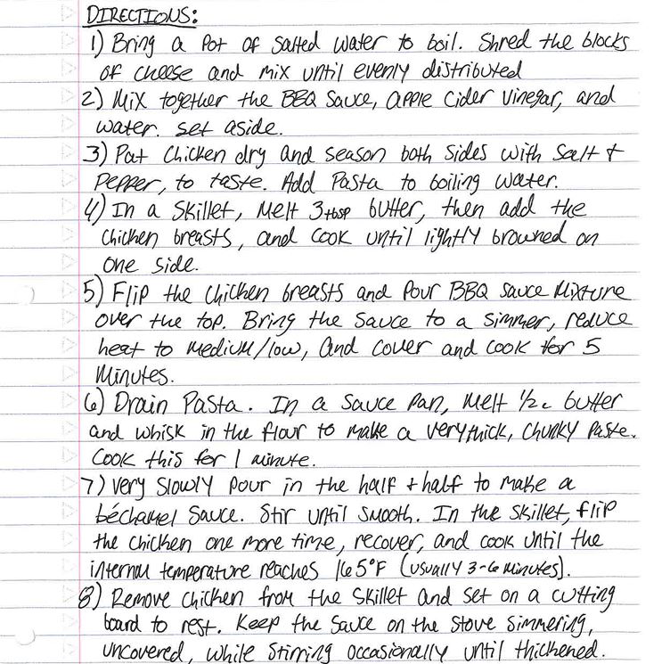 Recipe card for BBQ chicken mac 'n cheese. 