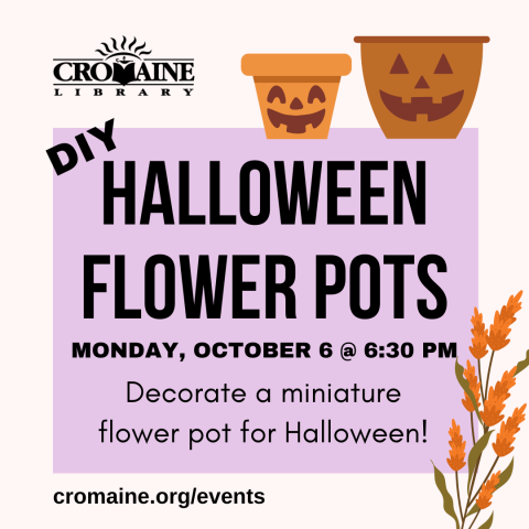 DIY Halloween flower pots. 