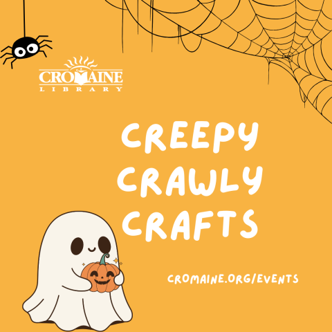 Program graphic featuring a ghost holding a jack o' lantern. 