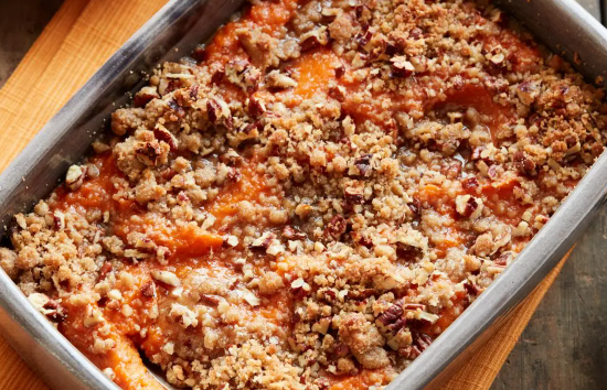 Sweet potato casserole. 