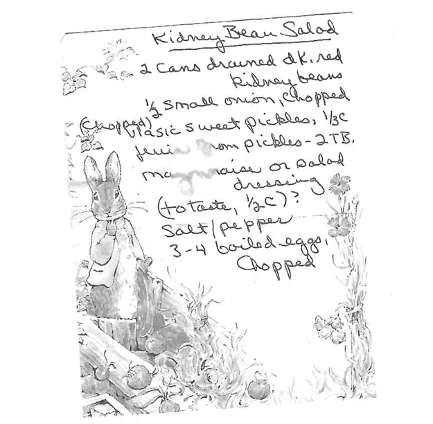 Kidney bean salad recipe. 