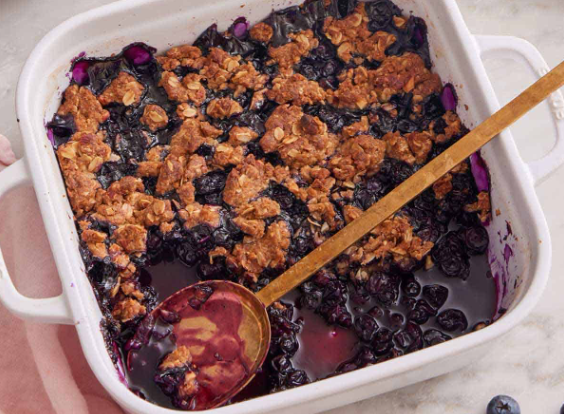 Blueberry crisp. 