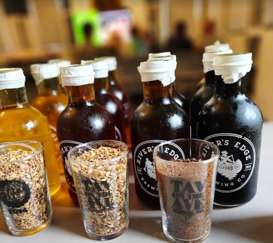 A variety of beers and malts. 