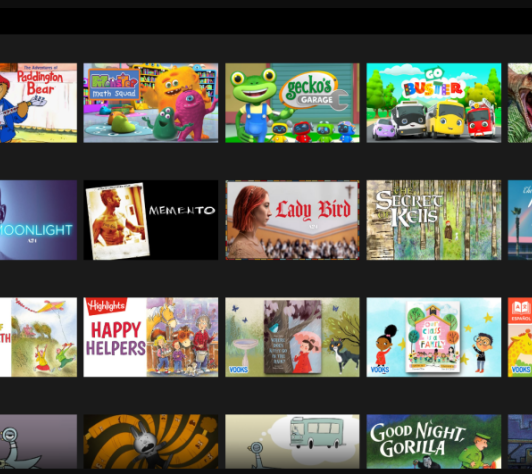 A look at Kanopy's homepage. 