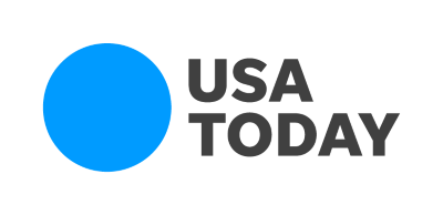 The words USA Today to the right of a blue circle.
