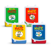 Displays Tonie figurines for the four included Big Nate books
