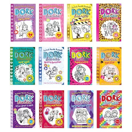 A large collection of the Dork Diaries books! 