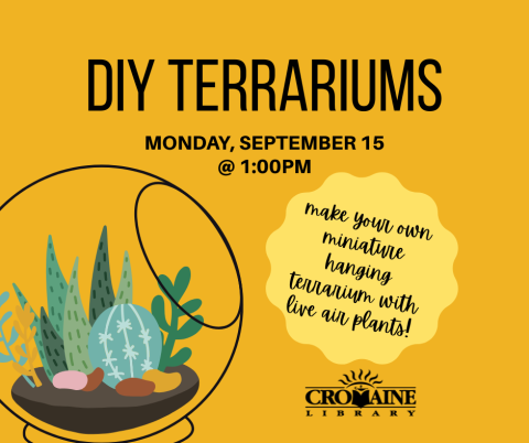 Program graphic featuring a circular terrarium.