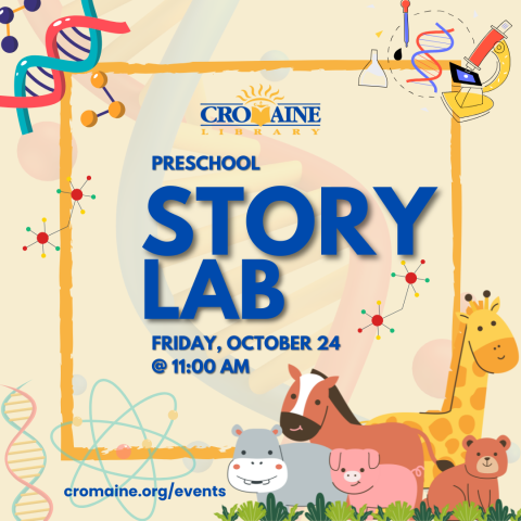 Program graphic featuring animals. 