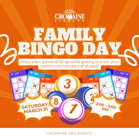 Family Bingo Day flyer. 