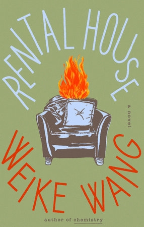 Cover of book depicting an arm chair on fire