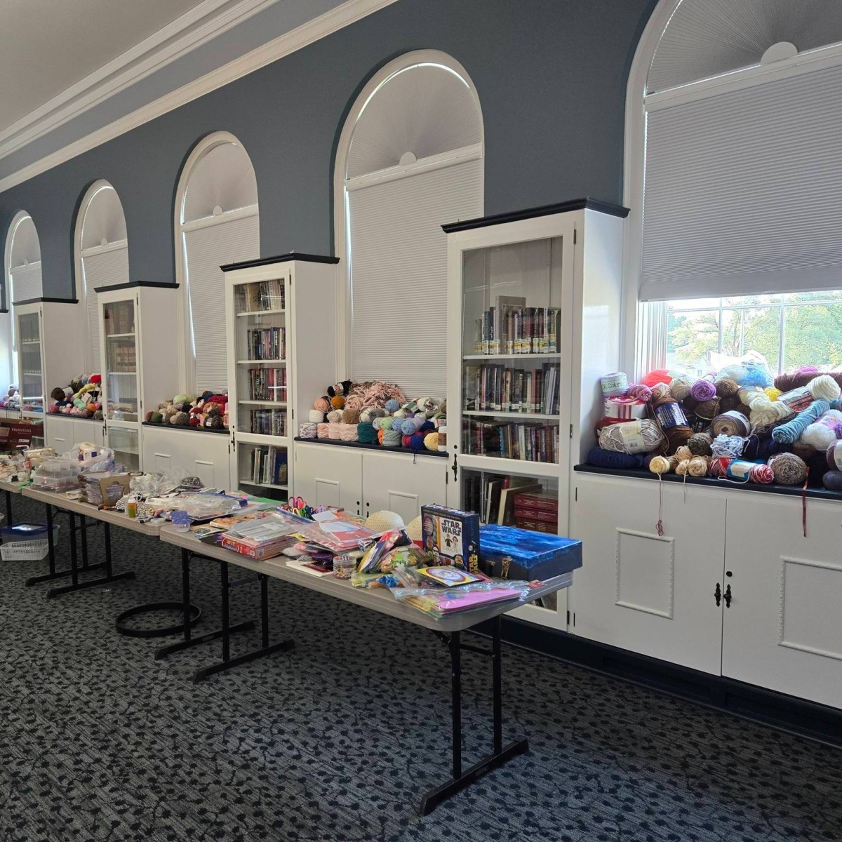 Craft Supply Swap in the Community Room. 