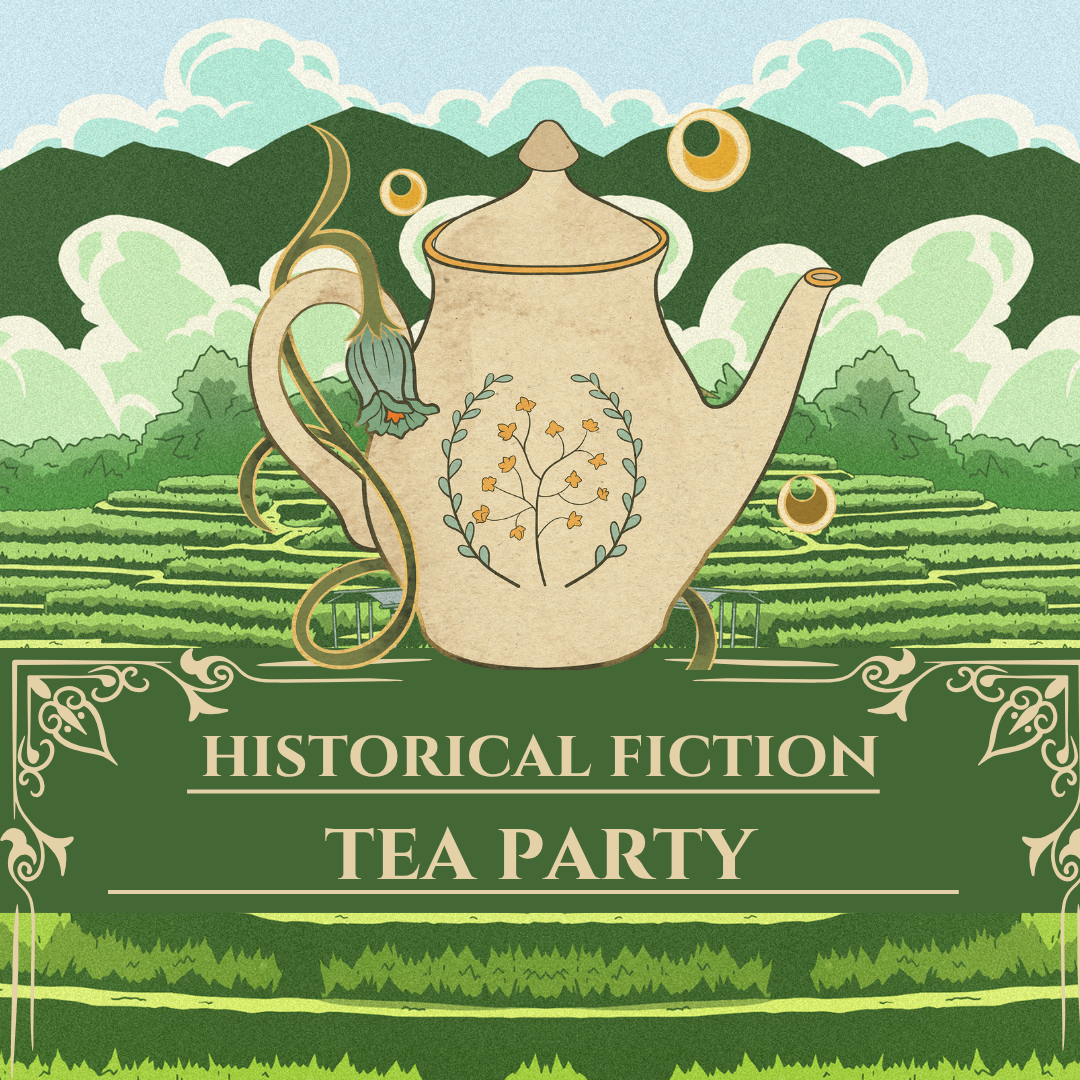 Program graphic featuring a tea pot in a green field. 