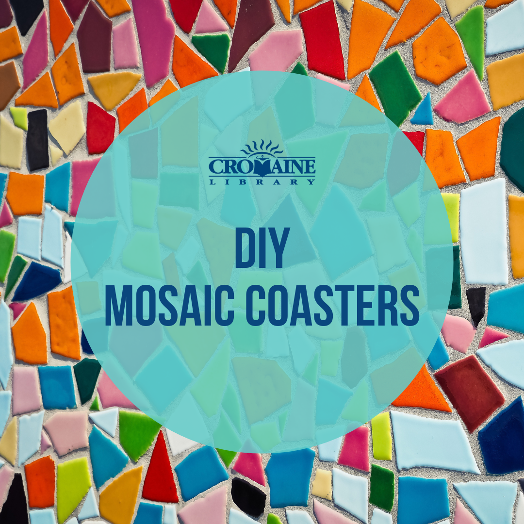 Program graphic featuring a mosaic background. 