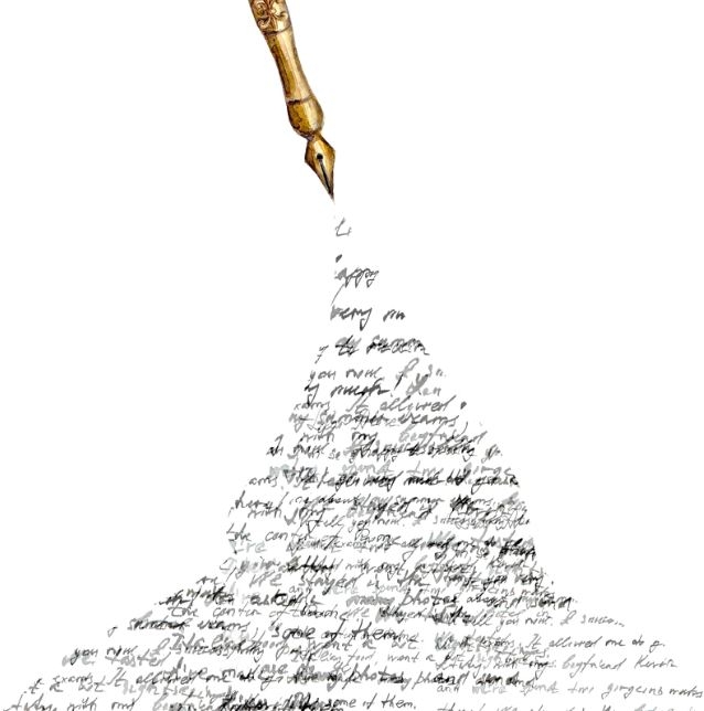 Concrete poetry graphic. 