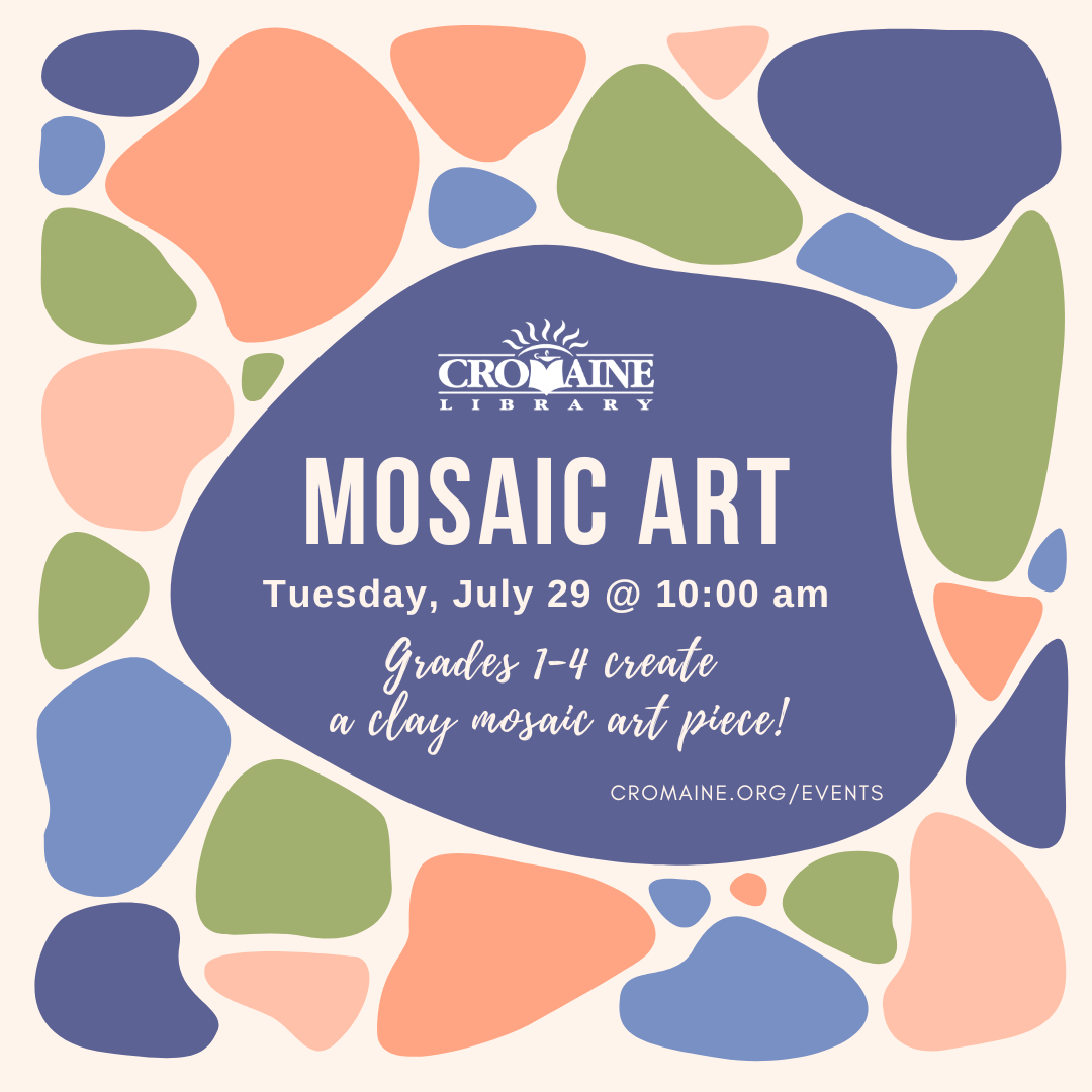A program graphic featuring mosaic art. 
