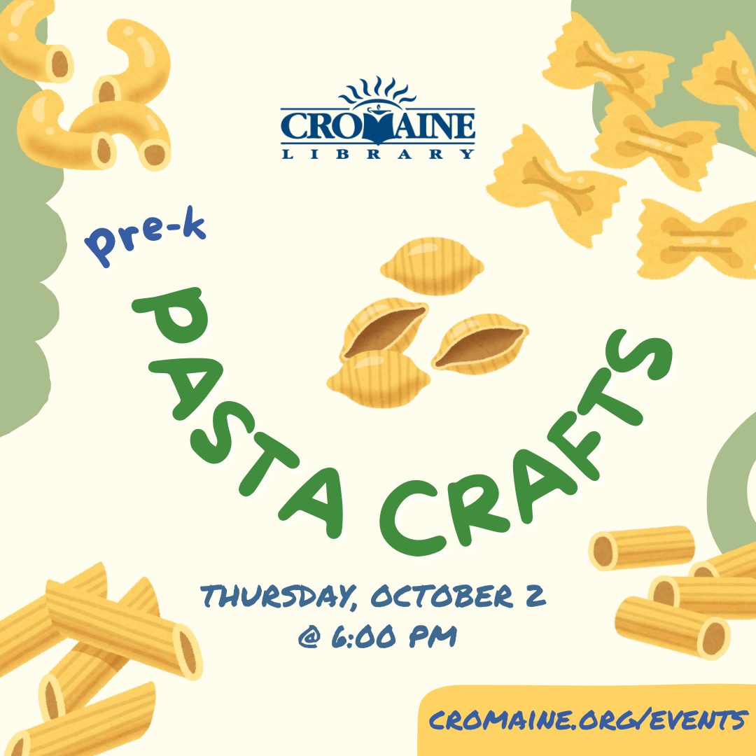 Program graphic featuring a variety of dried pastas. 