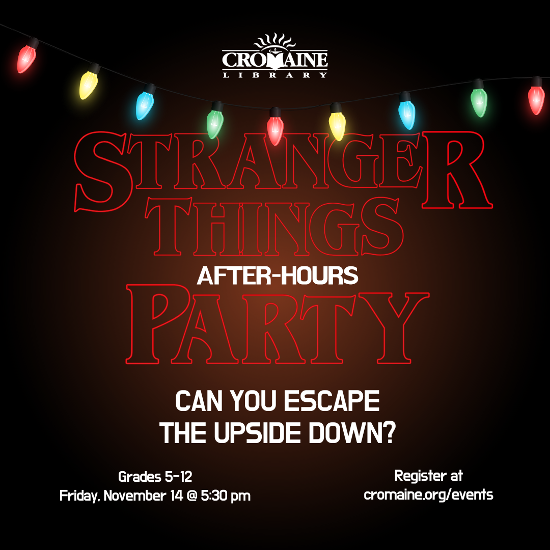 Program graphic featuring holiday lights. 