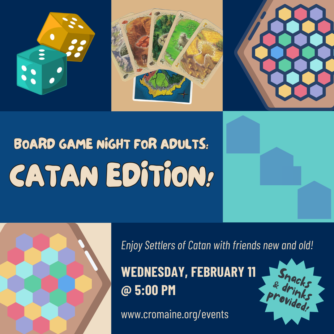 Board Game Night for Adults flyer. 